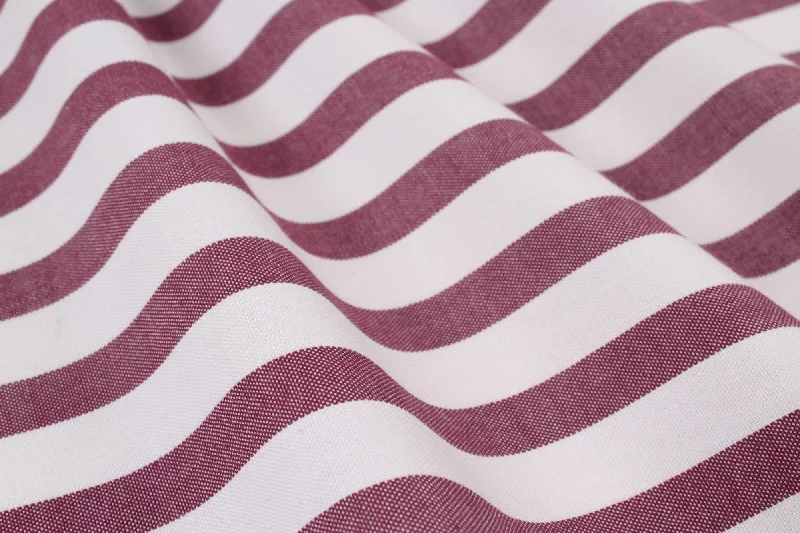 Cotton Shirting - Plum Stripes