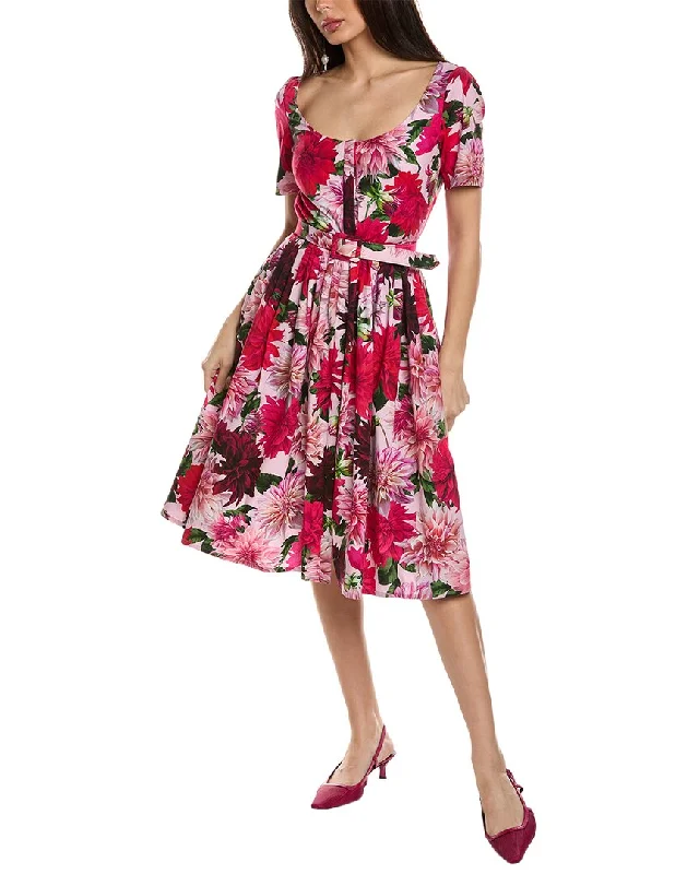 Oscar de la Renta Belted Shirtdress