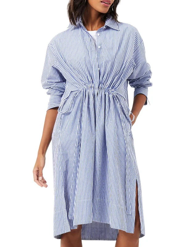 Rhodes Sus Pop Womens Cotton Knee-Length Shirtdress